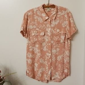 Lucky Brand short sleeve floral button down